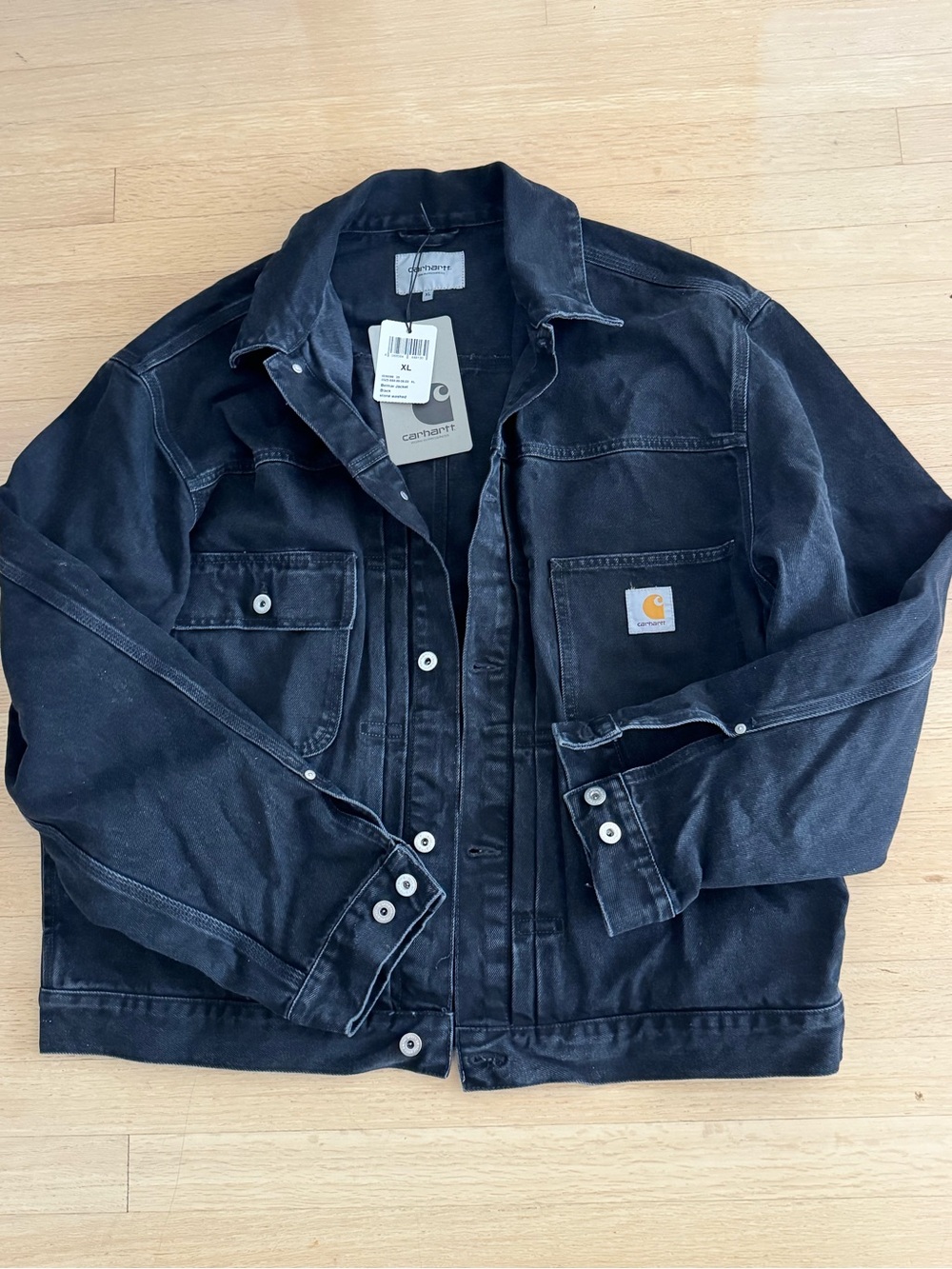 Carhartt WIP Men's Black Denim Jacket